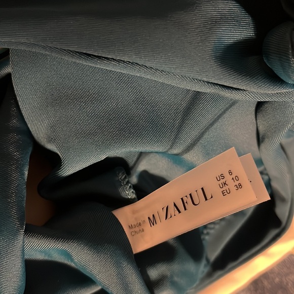 ZAFUL Womens Knotted Front Tankini Set High Waisted Bikini Scoop Neck Swimsuit - Picture 5 of 6